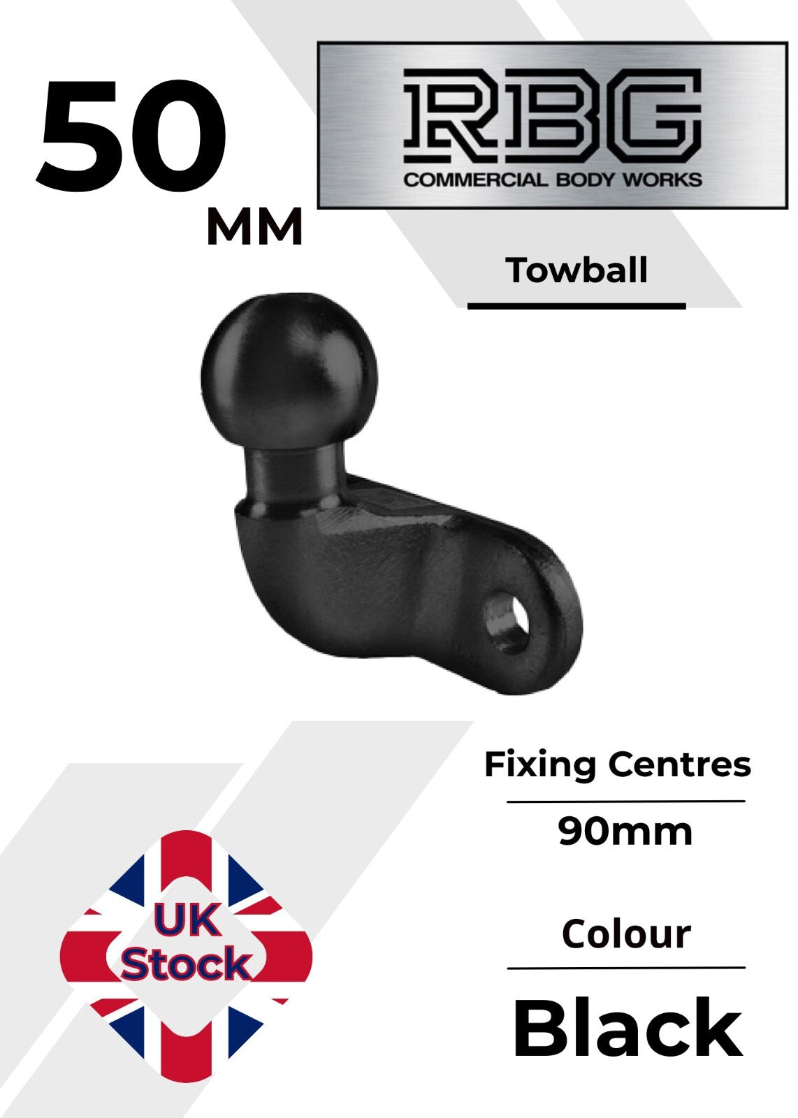 Adjustable Tow Hitch Drop Plate set & 50mm Tow Ball Maypole Trucks Tractors 4x4