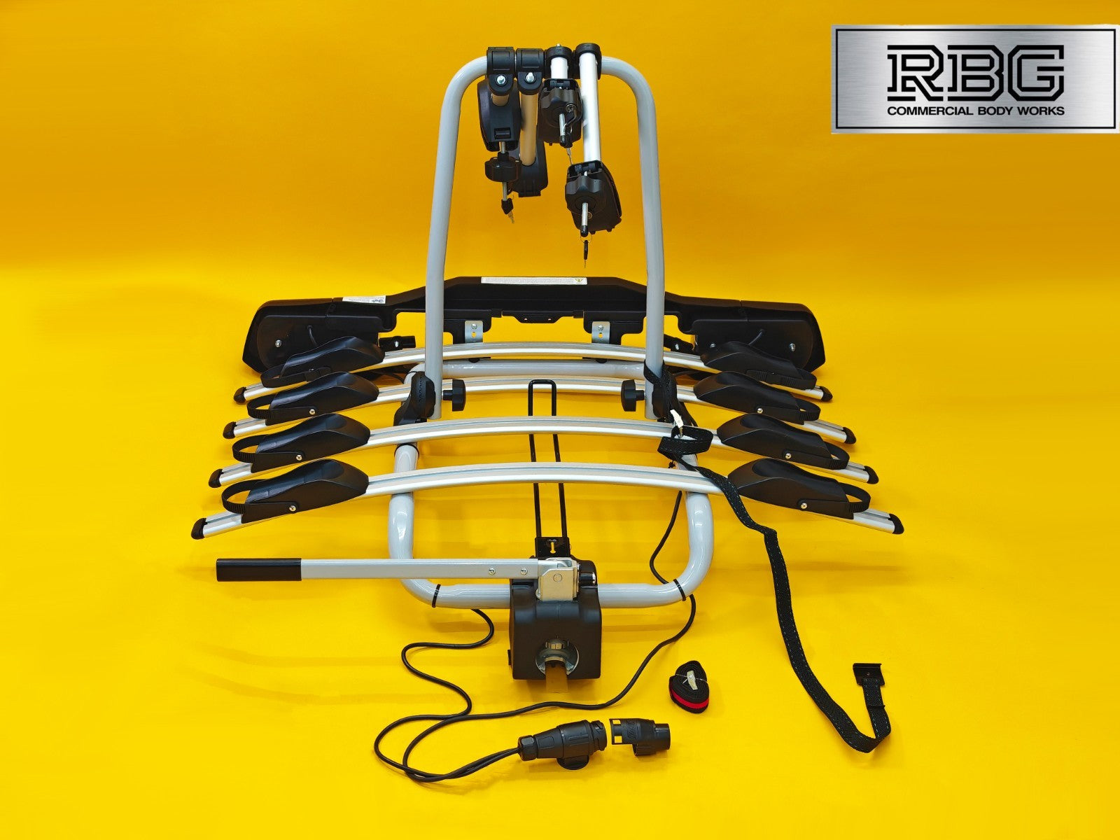 Cycle Carrier 4 Bikes Towball Mounted 60kg Car Rear Tow Bar Ball Tilting Rack UK