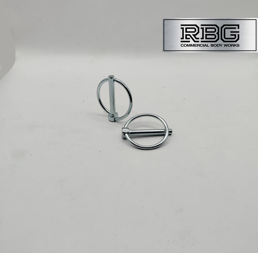 2x Lynch Pins Ø6 x 45mm Zinc Plated Steel Linch Pins Trailer, Tractor, Truck