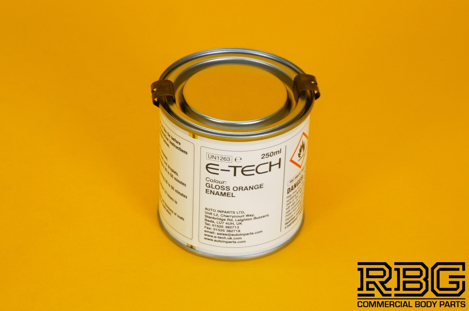 ORANGE Engine Enamel Paint Gloss E-TECH 250ml Heat Resistant for Car Motorbike