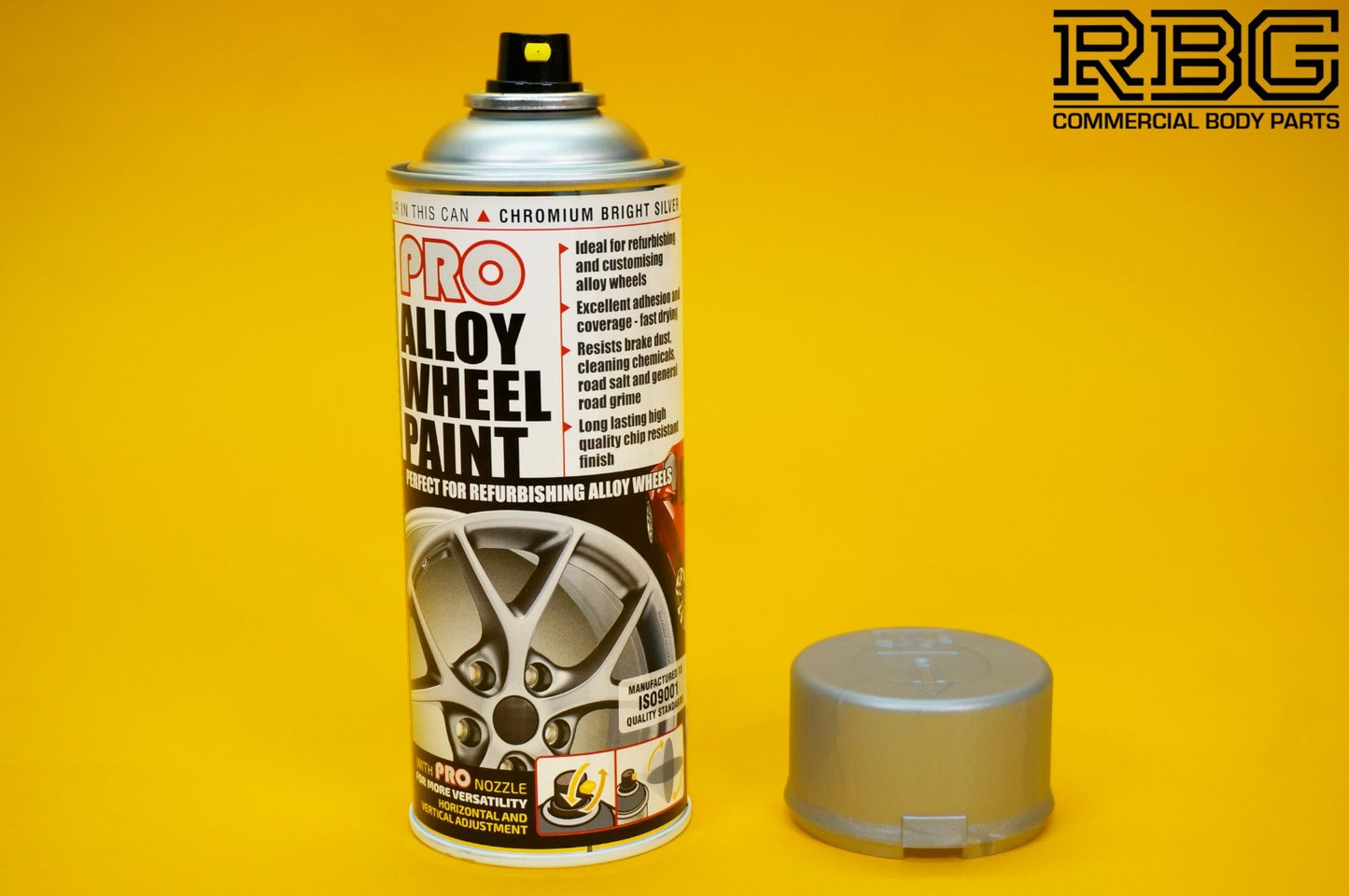 PRO Alloy Wheel Paint CHROMIUM BRIGHT SILVER Refurbish & Refresh Spray E-TECH