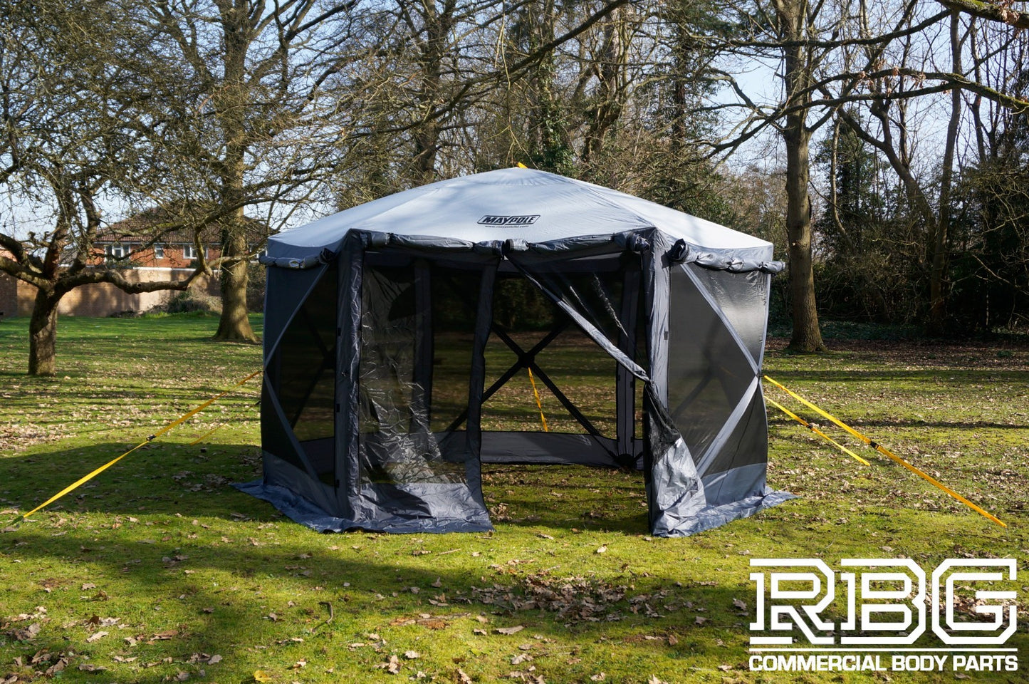 Screen House Gazebo Pop Up 6 Sided Mosquito Netting H230cm, W360cm Large Shelter