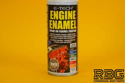 Engine Enamel Spray Coating ORANGE 400ml E-TECH Heat Resistant Paint Car Vehicle