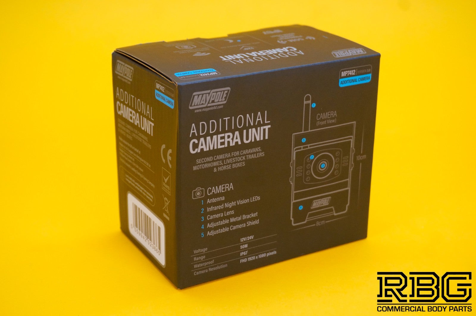Additional Camera Unit for Digital WIRELESS Reversing Camera System Night Vision