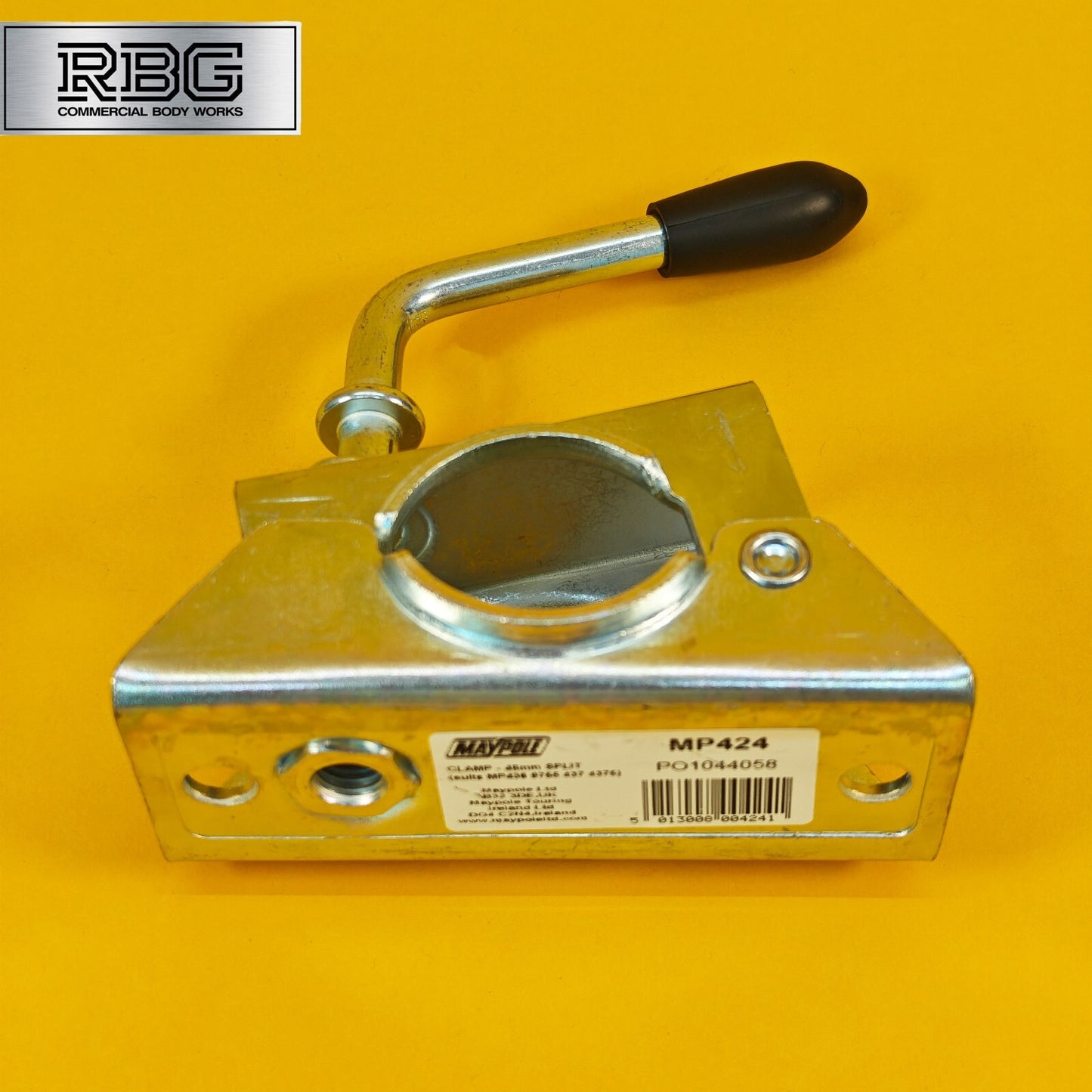Jockey Wheel Clamp 48mm For Trailer Prop Stand Serrated Clamp Bracke Zinc Plated