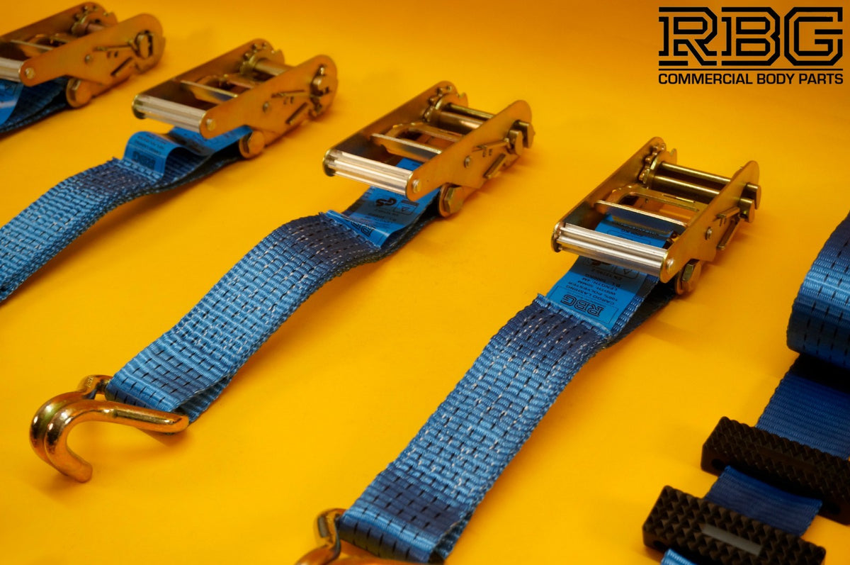 4x Ratchet Strap 5t Over Wheel + Axle Recovery Strap + Winching Assistance Strap