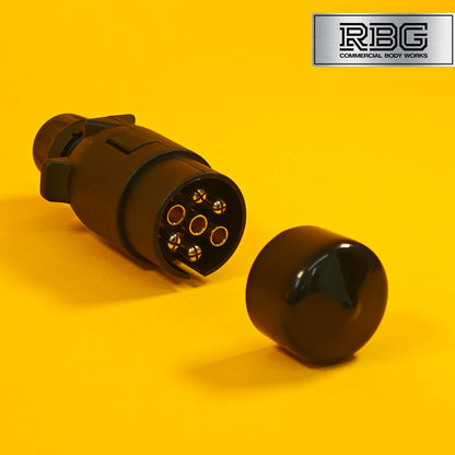 Plastic Plug & Cover SET 12N Type 7 Pin for Towing Trailer Caravan Horsebox PVC