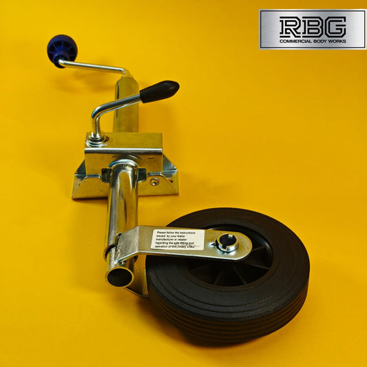 34mm Jockey Wheel + Clamp For Trailer / Caravan 75Kg Standard Duty 560mm-810mm