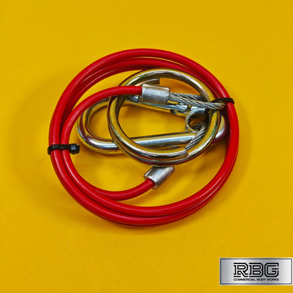 Breakaway Cable Red PVC 1m x 3mm for Trailer Caravan Safety Brake Cable UK