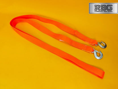 Recovery Towing Strap 4T Heavy Duty 2 Forged Steel Hooks Pull Rope 3.5m x 50mm