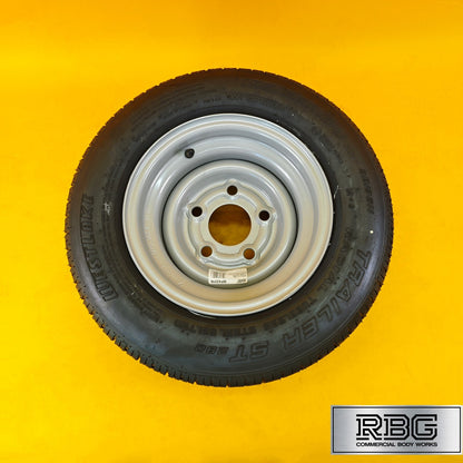 Wheel & Tyre 10″ 195/55R10C for Trailers 5 Stud 112mm PCD Silver Diameter 10″ UK