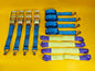 Recovery Ratchet Strap SET 4Pcs 5ton Tie Down Alloy Wheel High-Visibility Blue