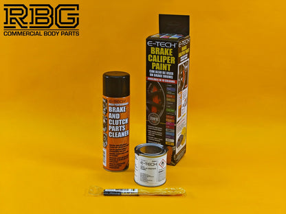 Brake Caliper Paint Kit GRAPHITE, Paint + Cleaner + Brush E-TECH For Car Vehicle