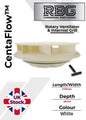 Centaflow™ Wind Driven Vent White Horsebox  Low Profile Rotary Van Roof Air Vent