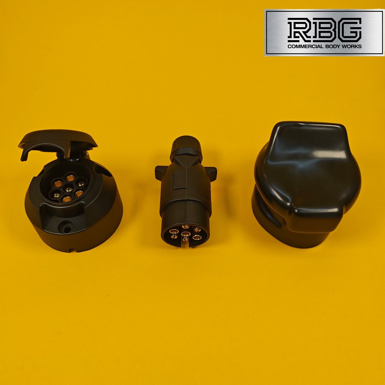 7 Pin Socket + Plug + PVC Socket Cover Set 12N Type Trailer Caravan Towing 12V
