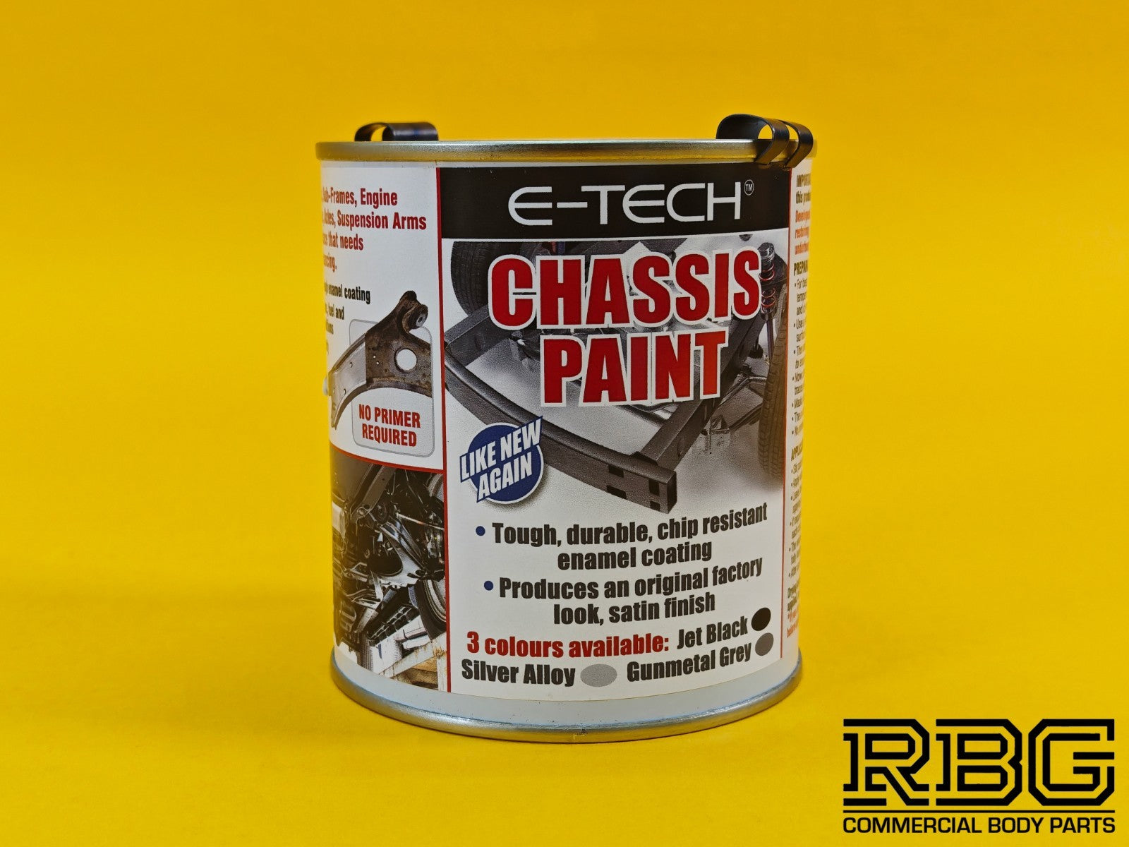Chassis Paint SILVER ALLOY Brush On Chip Resistant Car Van Trailer 500ML E-TECH