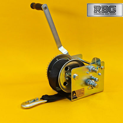 2000Lb Hand Winch + Strap & Hook 900Kg Professional Dual Speed Heavy Duty 7M UK