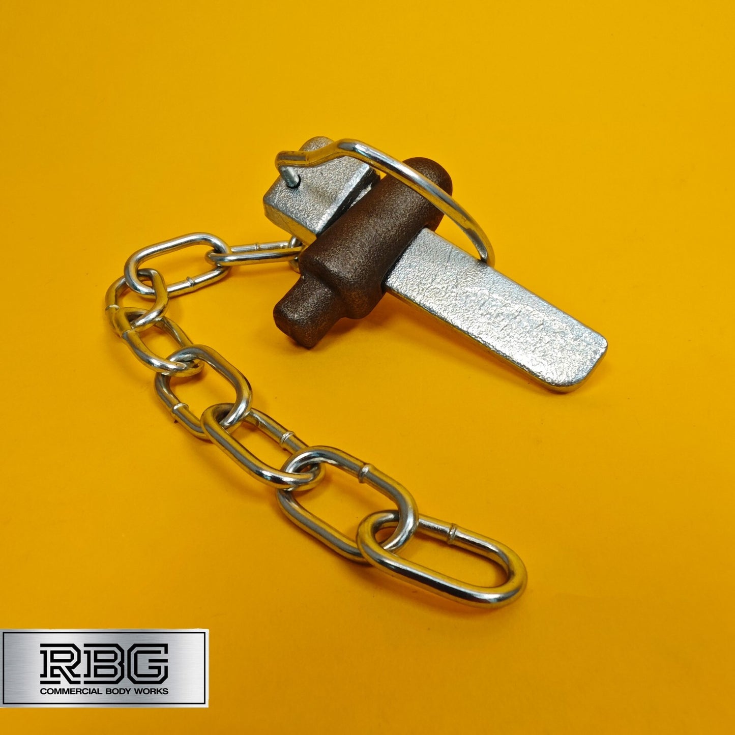 Flat Sword Cotter Pin & Chain + WELD-ON Lug Peg for Trailer Truck Tail Gates