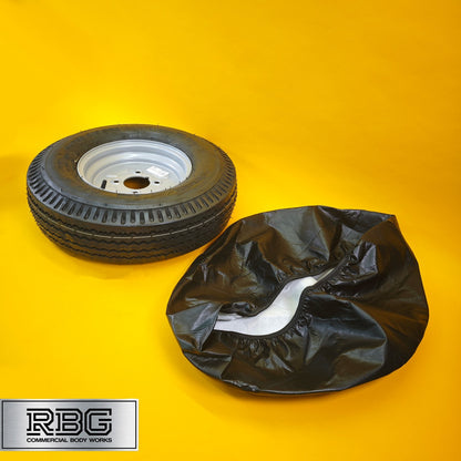 Wheel & Tyre + Cover 500x10 Inch for Trailers 4 Ply 4 Studs 4″ PCD Diameter 10″