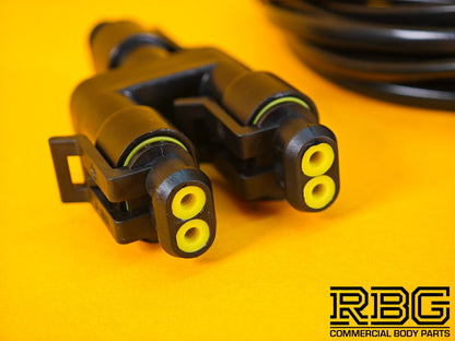 3 Way SuperSeal Splitter + 3Pc Connector Kit 2 Pin + 5m Cable SET Male Y Piece