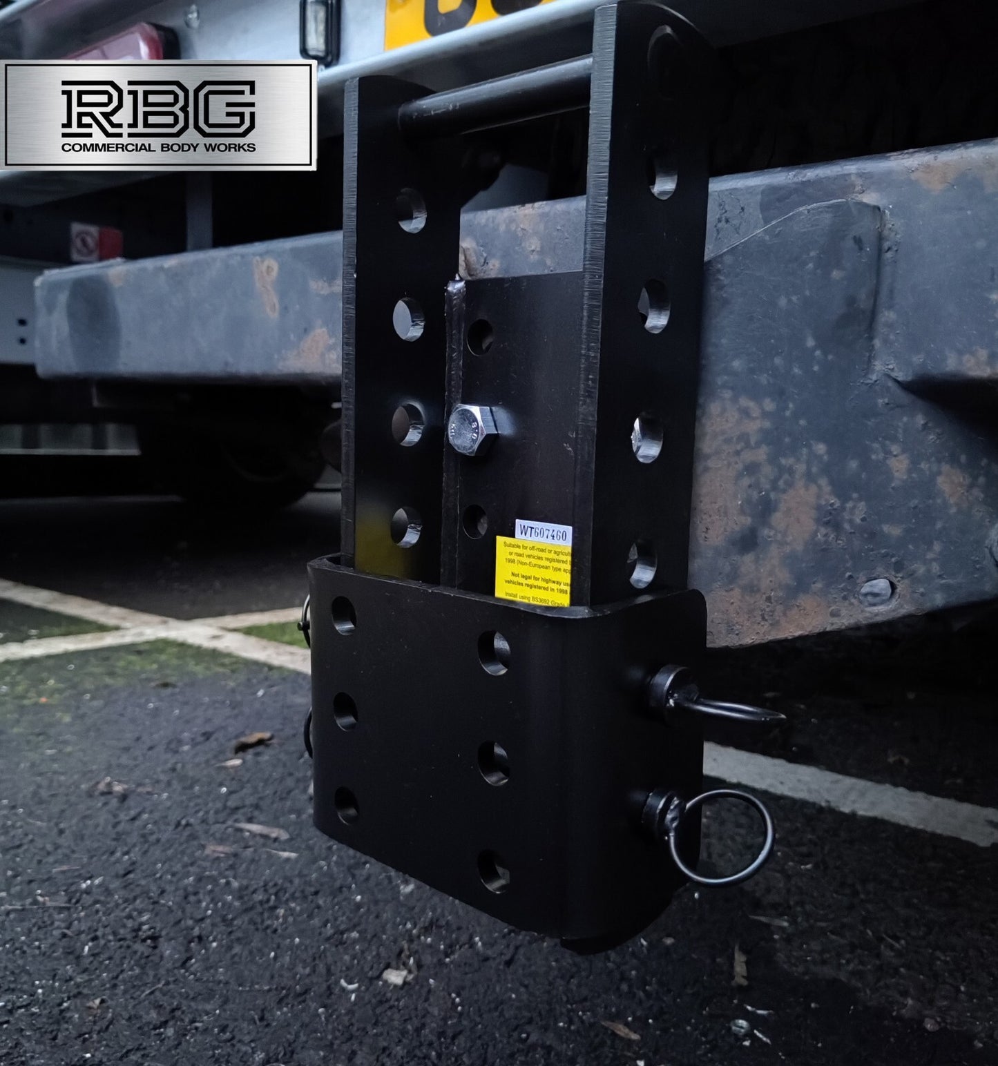 Towbar Slider Drop Plate Height Adjustable Coupling for Flange L 3500kg  Maypole