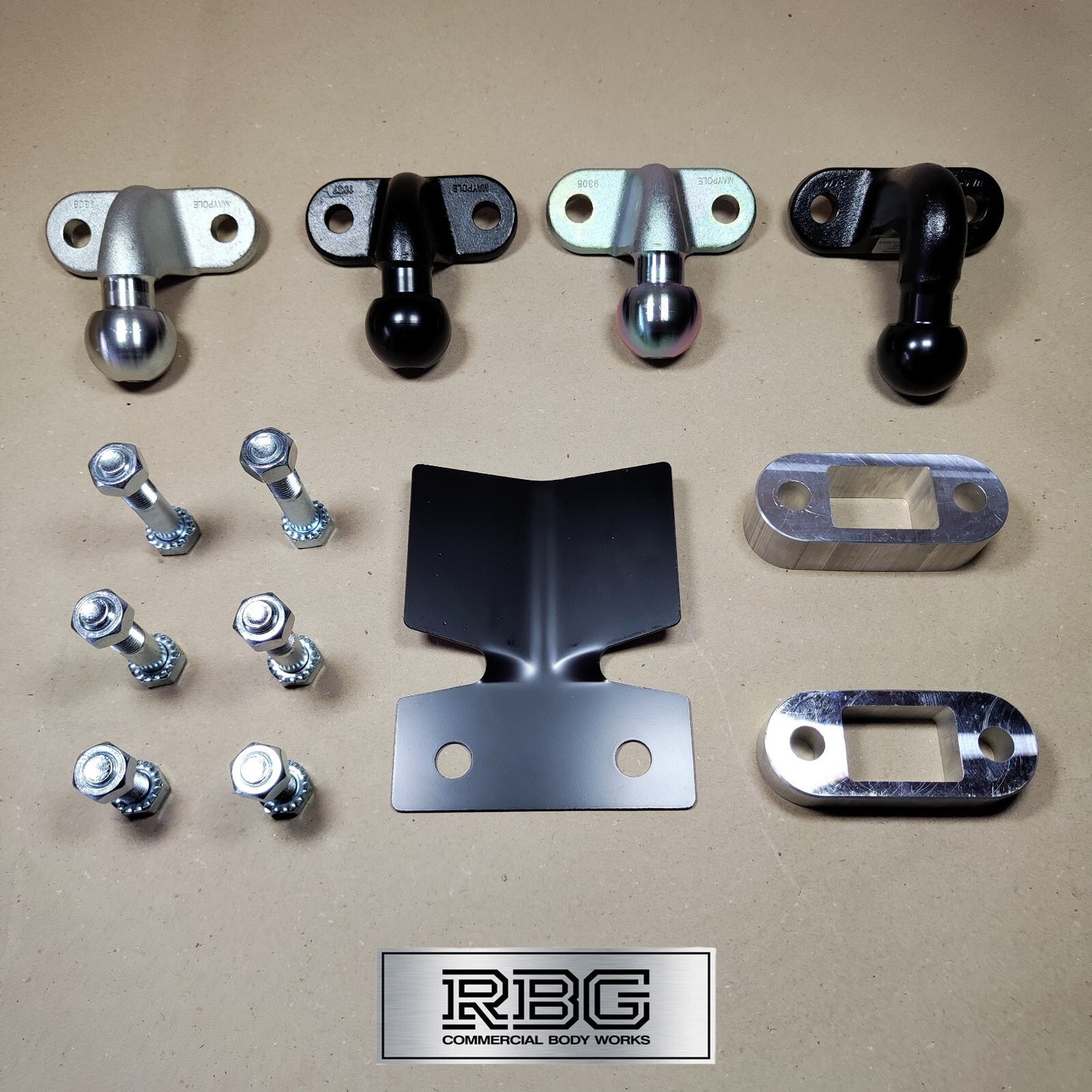 Tow Ball Spacer Bumper Bolt Sets Maypole 50mm Tow Ball Trailer Truck 4x4 Towbar