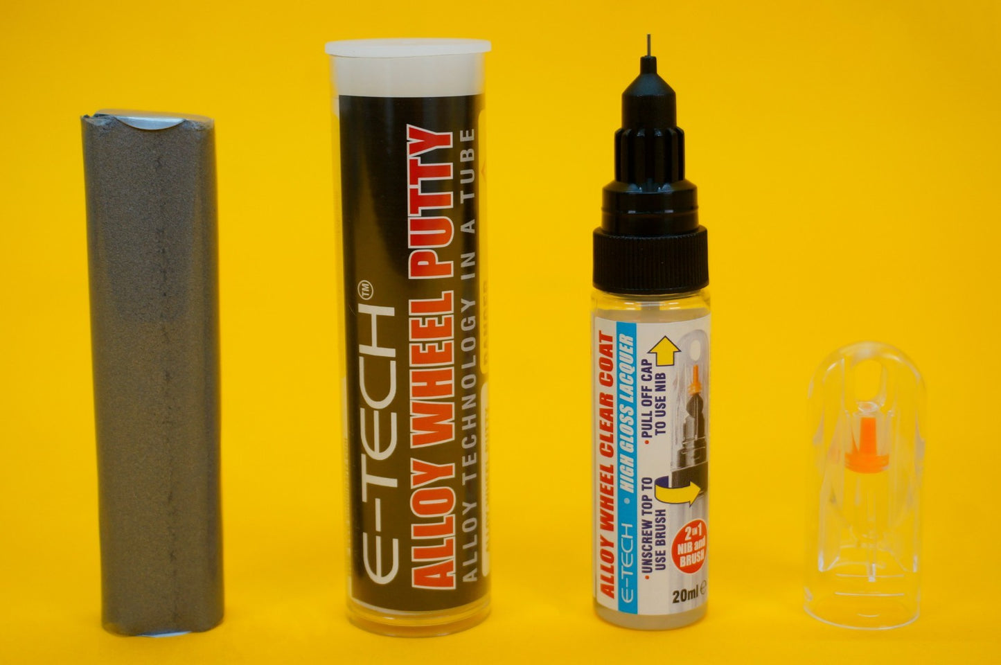 Clear Coat Lacquer Touch-Up Stick + Allow Wheel Repair Putty Filler 10cm Tube