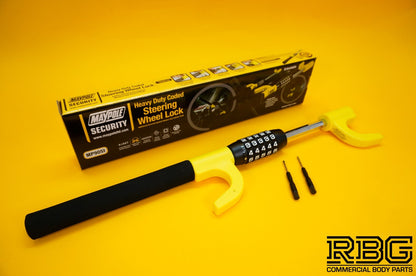 Universal Steering Wheel Lock 5-Digit Combination Heavy Duty Anti Theft Security