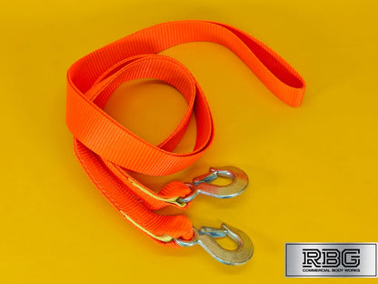 Recovery Towing Strap 4T Heavy Duty 2 Forged Steel Hooks Pull Rope 3.5m x 50mm
