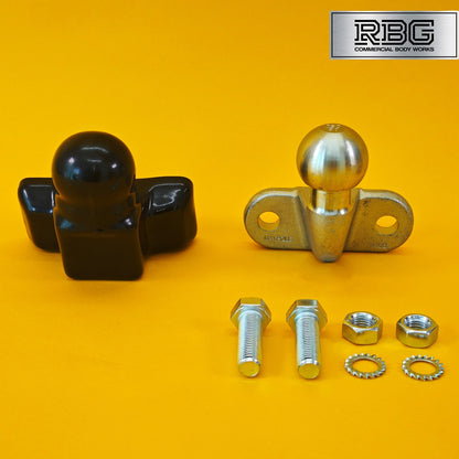 Tow Ball + Cover PVC 50mm Tow Hitch Silver Heavy Duty Standard E Approved UK