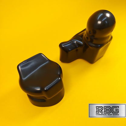 TowBall + Socket Cover Black PVC For 50mm Flange Towballs & 7 or 13 Pin Sockets