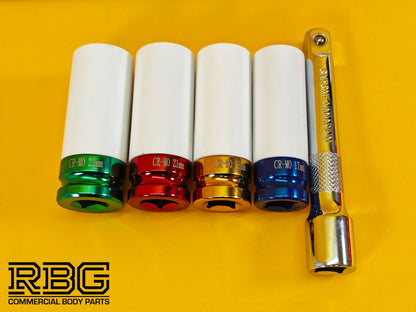 Vehicle Wheel Brace Kit 17,19,21,22mm Pro Sleeved Socket Protective Gloves UK