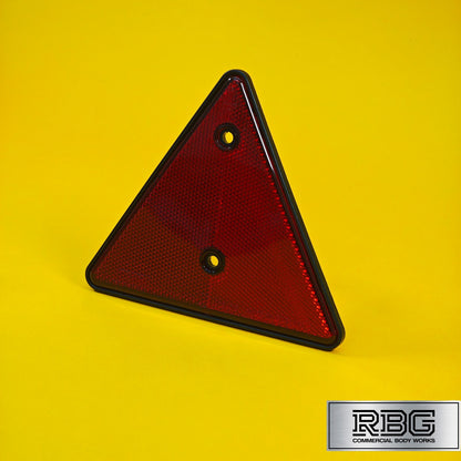 Triangle Red Reflector Srew-Fit For Trailer Driveway Fence Post Garden Walls UK