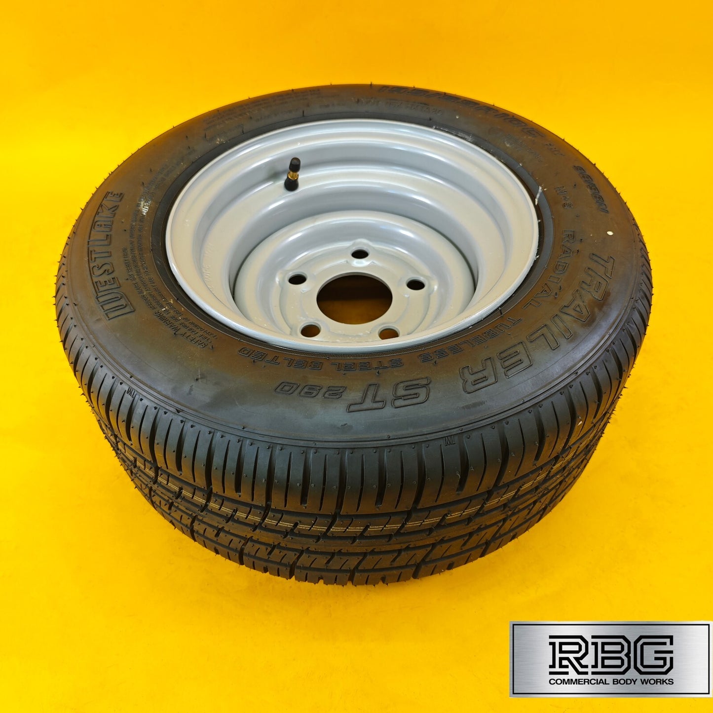 Wheel & Tyre 10″ 195/55R10C for Trailers 5 Stud 112mm PCD Silver Diameter 10″ UK