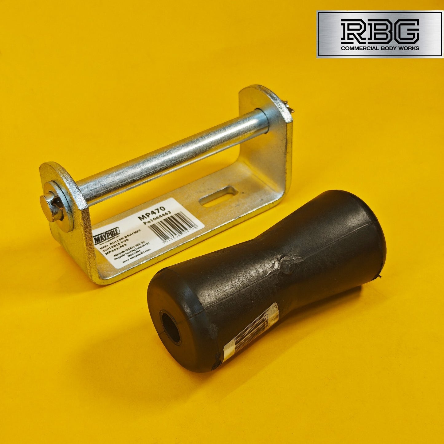 Keel Roller + Bracket 16mm Bore for Boat Trailers Non-Marking Polyurethane UK