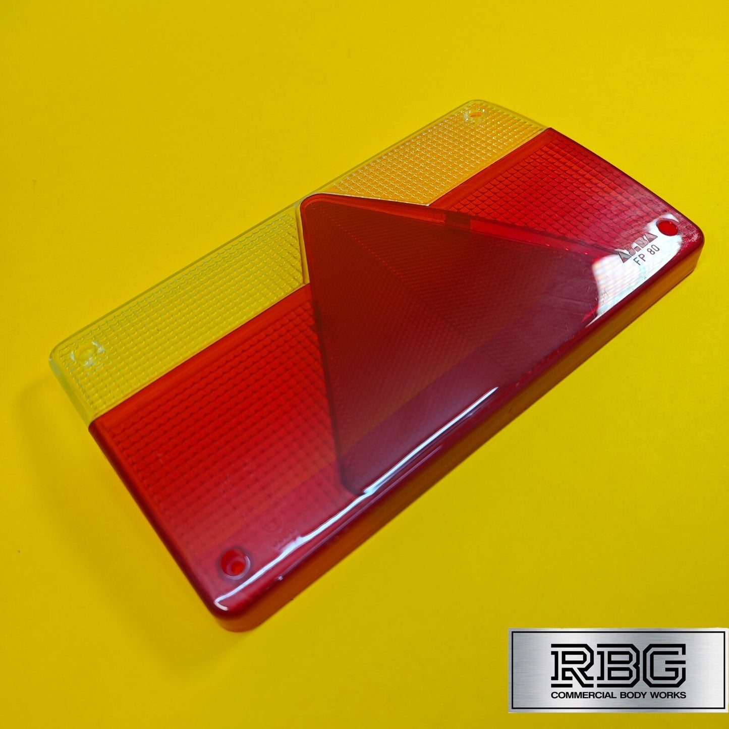 Replacement Lens Rear Light RIGHT for AJBA FP.80 with Orange Reflector Trailer