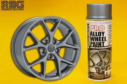 PRO Alloy Wheel Paint METALLIC GRAPHITE GREY Refurbish & Refresh Spray E-TECH