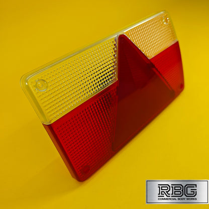 Replacement Lens Rear Light RIGHT for AJBA FP.80 with Orange Reflector Trailer