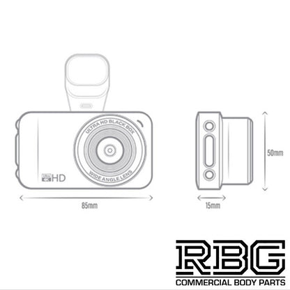 Smart Dashcam True 4K Ultra HD + Rear Camera SET Front & Rear Video Recorder UK