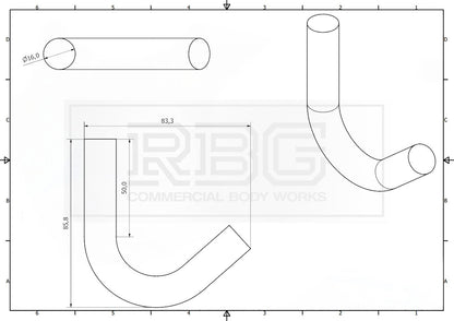 Weld On Rope Hook Heavy Duty Ø16mm Self Colour Steel Trailers Trucks Tippers 1Pc