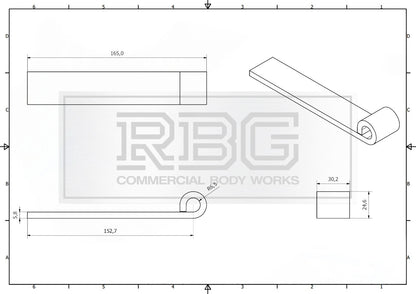 Trailer Straight Hinge Weld on Self Colour Tailgate Truck Tipper Trailer Drop
