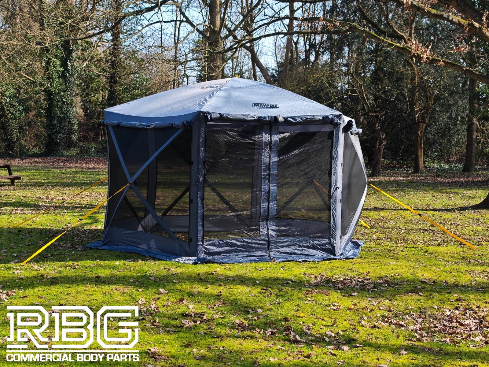 Screen House Gazebo Pop Up 6 Sided Mosquito Netting H230cm, W360cm Large Shelter