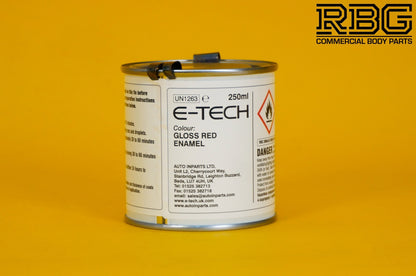 Engine Enamel Paint RED Gloss E-TECH 250ml Heat Resistant Car Vehicle Motorbike