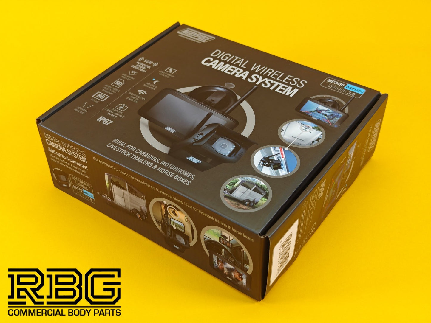 Digital Reversing Camera System WIRELESS Night Vision FHD Caravan Horsebox Lorry
