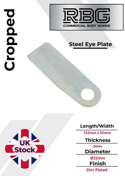 2x Tail Gate Fixing Eye Plates Zinc Plated Weld On For Antiluce Drop Pins Truck