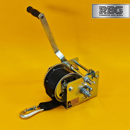 2000Lb Hand Winch + Strap & Hook 900Kg Professional Dual Speed Heavy Duty 7M UK