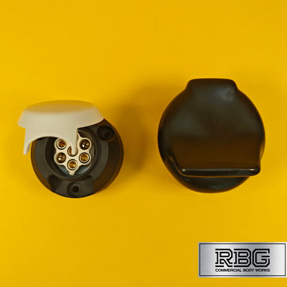 Plastic Socket + Cover PVC 7 Pin 12S Type For Towing Trailer Caravan 12V Towbar