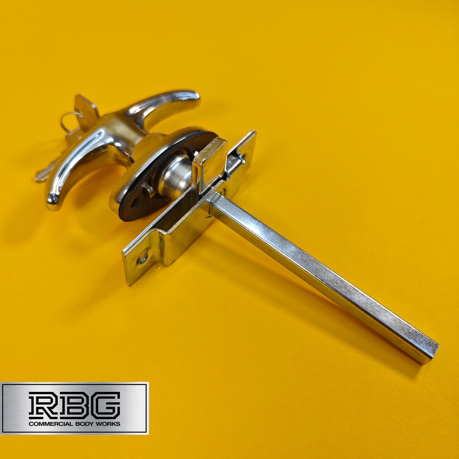 Chrome T Handle & Budget Lock Set Lever Latch for Trailer Horsebox Caravan UK