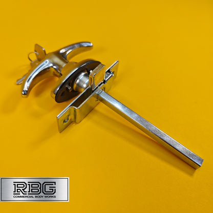 Chrome T Handle & Budget Lock Set Lever Latch for Trailer Horsebox Caravan UK