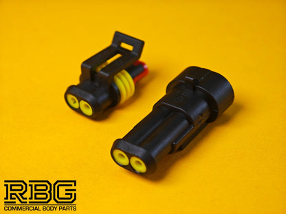 SuperSeal Plug Pack 2 Pin Pair Female/Male AMP Wiring Waterproof Electrical IP67